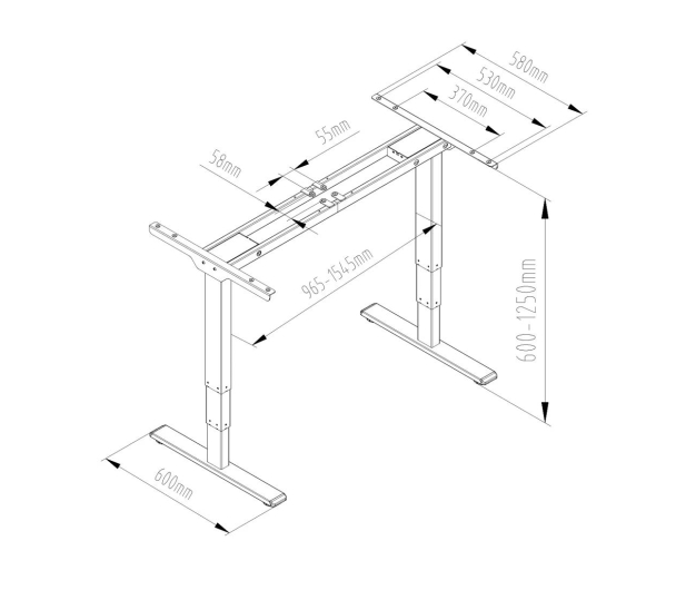 Spacetronik Elektryczny stelaż SPE-224RB Czarny - 1154063 - zdjęcie 2